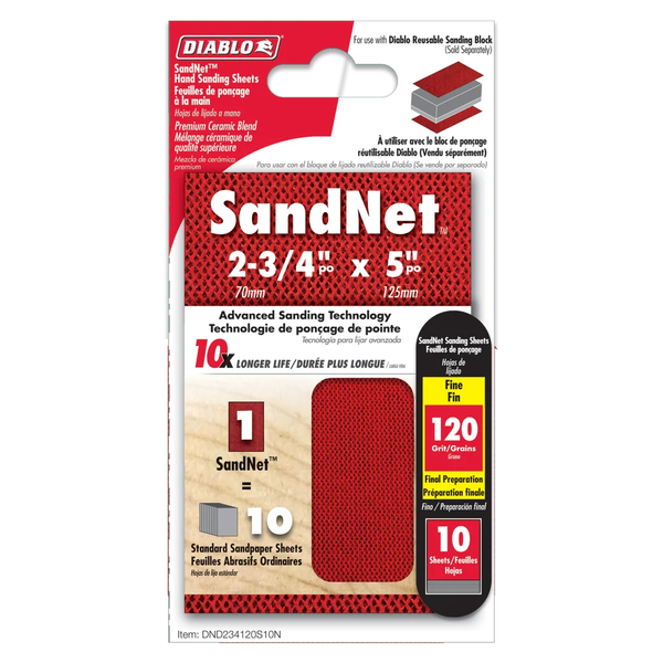 Diablo 2-3/4" x 5" SandNetTM Reusable Sanding Sheets (10 Pack)