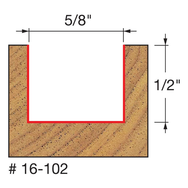 Freud Mortising Bit 1/4" SH, 5/8" D, 1/2" CL