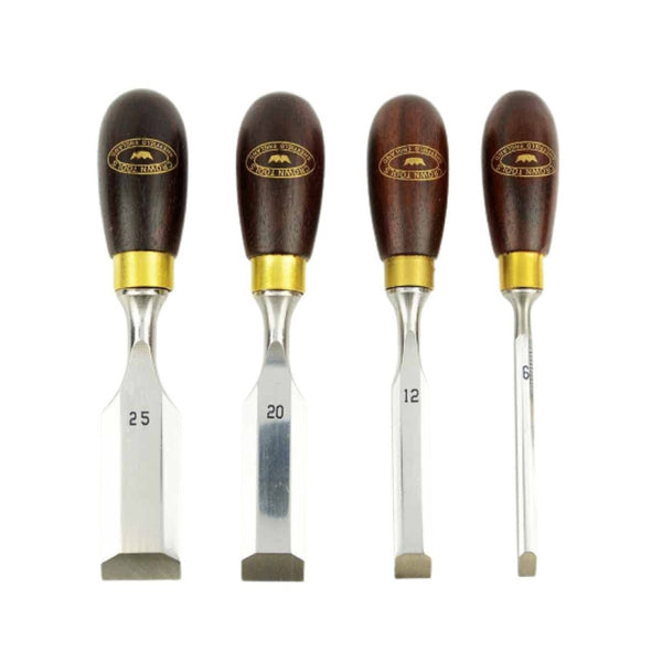 Crown Hand Tools 4-Piece Butt Chisel Set