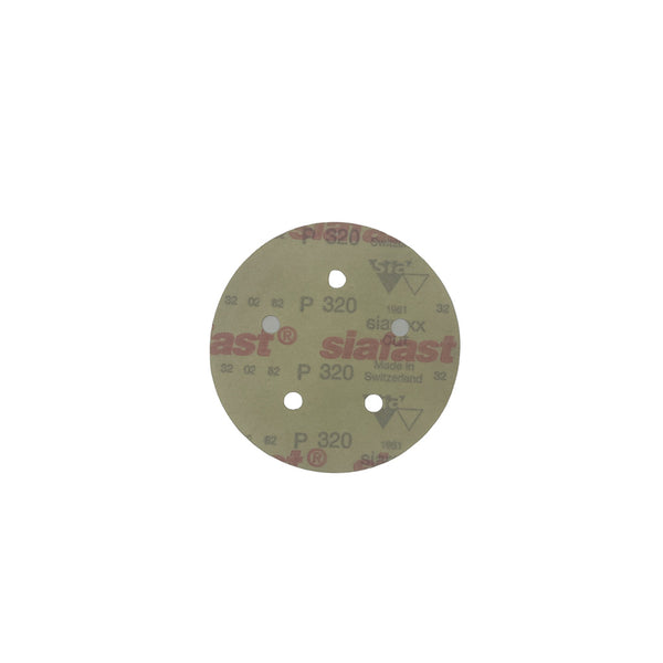 Sia 1960 Siarexx 5" 5-Hole Hook and Loop Abrasive Discs 320 Grit (100 Pack)*