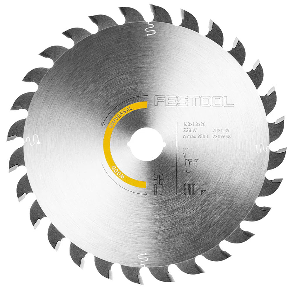 Festool Saw Blade Wood Universal, 28 Teeth, For TS/TSV 60 & CSC SYS 50 (1.8 mm Kerf)