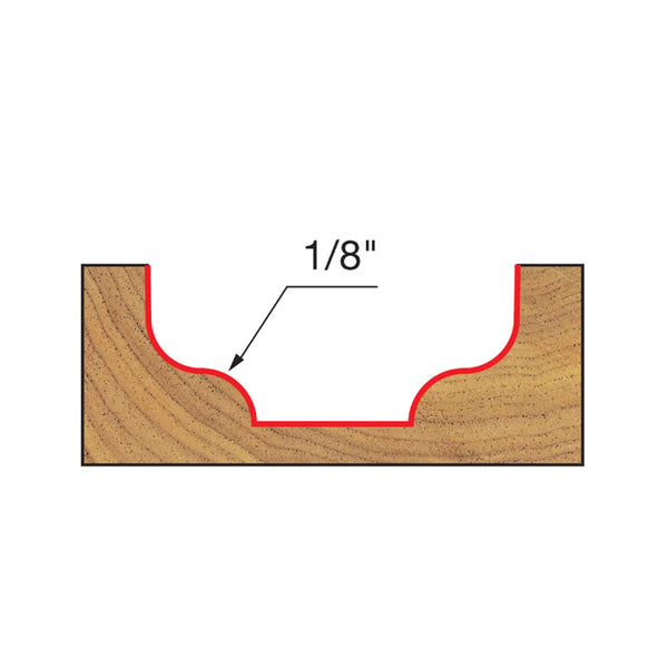 Freud Ogee Groove Bit 1/4" Shank x 1/8" Radius