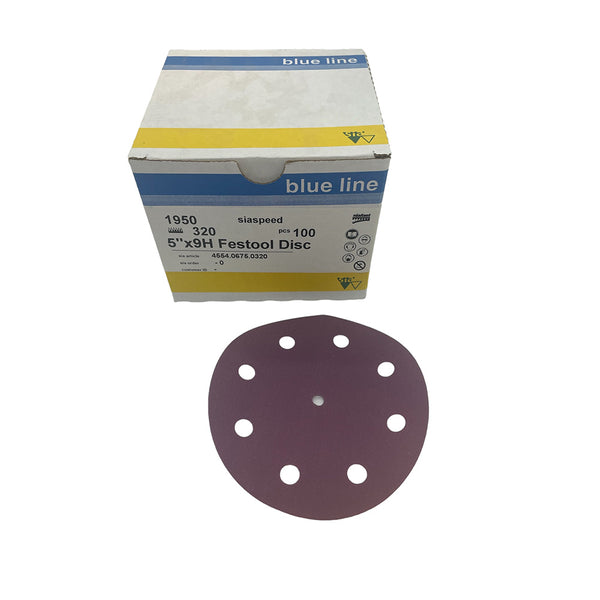 Sia 1950 SiaSpeed 5" 9-Hole Festool Abrasive Discs (100 Pack)*