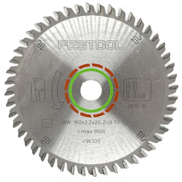 Festool Saw Blade, Laminate/HPL, 48 Teeth, For TS 55 R / TSC 55 R (2.2 mm Kerf)