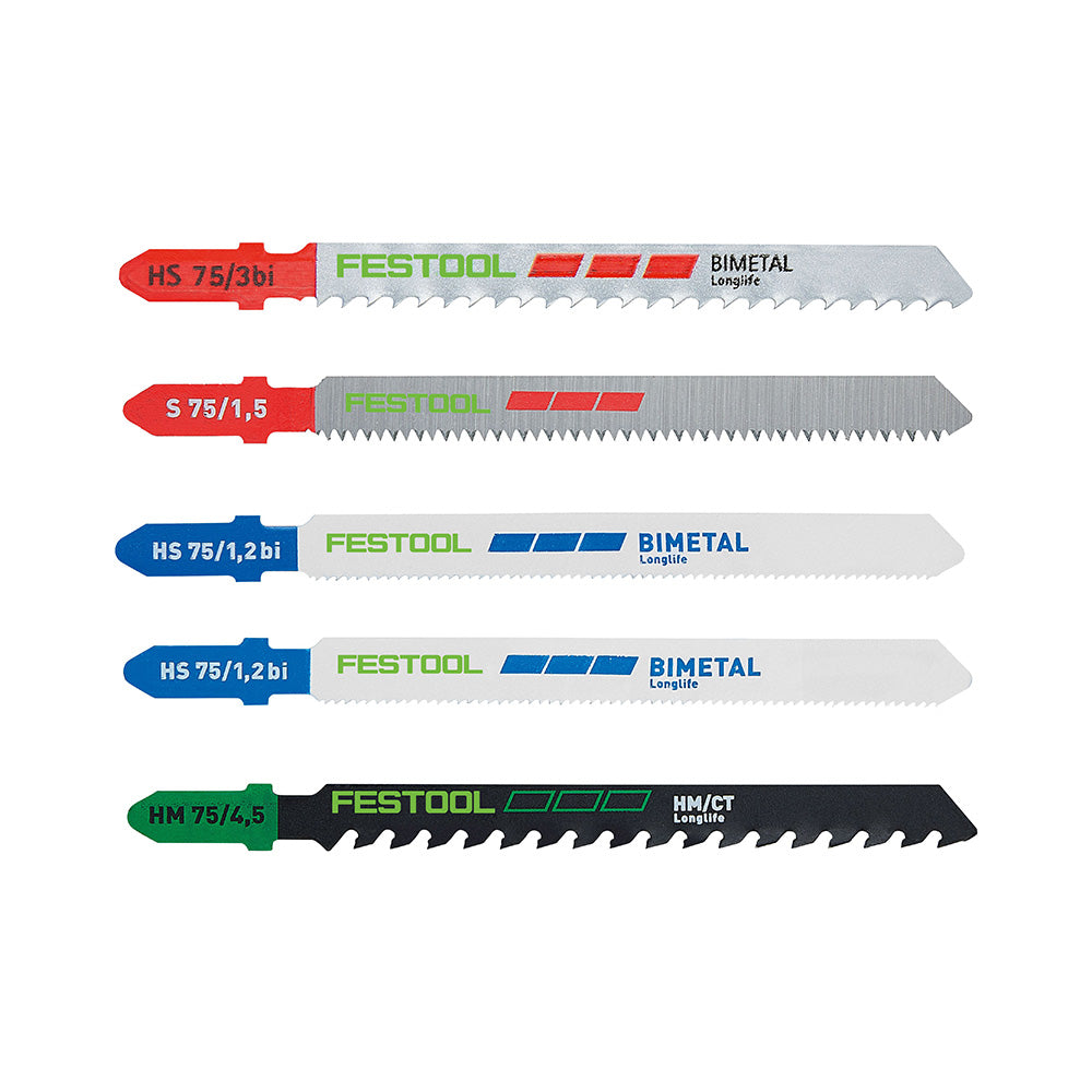 Festool Jigsaw Blade Set STS-Sort/21 P/M/B (21 Pack)