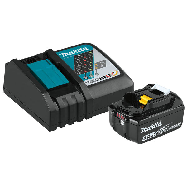 Makita BL1850BDC1 18V LXT Lithium‑Ion Battery and Charger Starter Pack (5.0Ah)