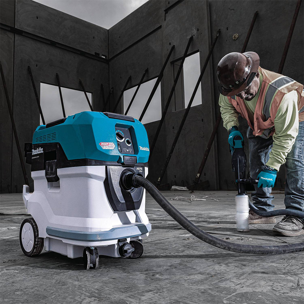 Makita GCV07PMU 80V max XGT Cordless 10 Gal. HEPA Dust Extractor Kit, AWS (4.0Ah)