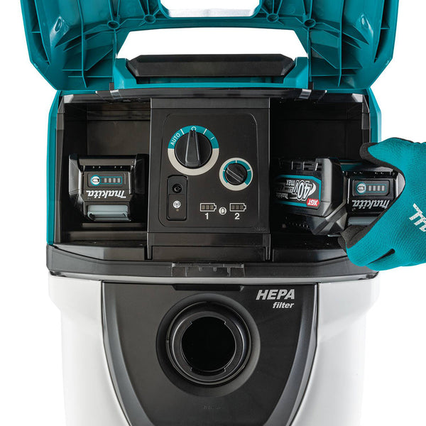 Makita GCV07PMU 80V max XGT Cordless 10 Gal. HEPA Dust Extractor Kit, AWS (4.0Ah)