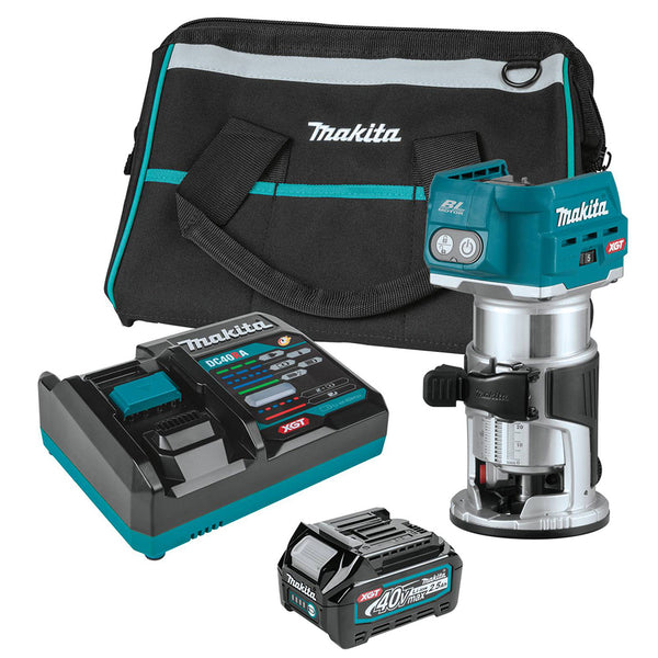 Makita GTR01D1 40V XGT Brushless Cordless Compact Router Kit (2.5 Ah)