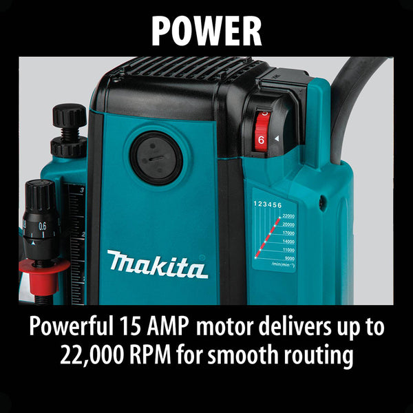 Makita RP2301FC 3.25hp Plunge Router with Variable Speed