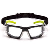 Pyramex Fyxate Lime Foam-Padded Safety Glasses - Clear Lens