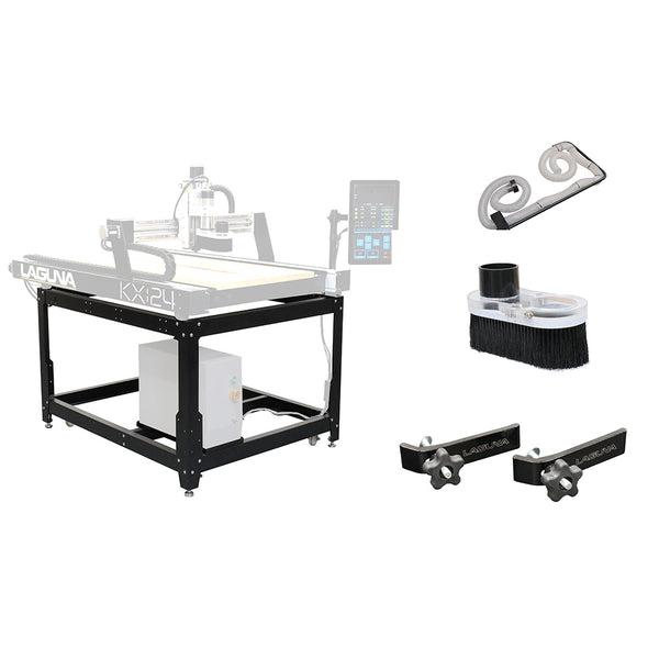 Laguna KX|24 Accessories Bundle: Mobile Stand, Overhead Dust Kit, Dust Shoe, 2 Clamps