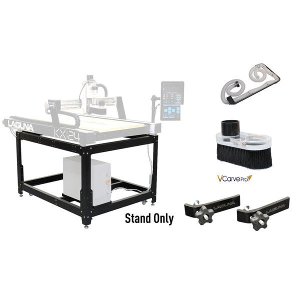 Laguna KX|24 Accessories Bundle: Mobile Stand, Overhead Dust Kit, Dust Shoe, 2 Clamps, VCarve Pro