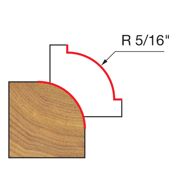 Freud Rounding Over Bit 1/2" Shank x 5/16" Radius