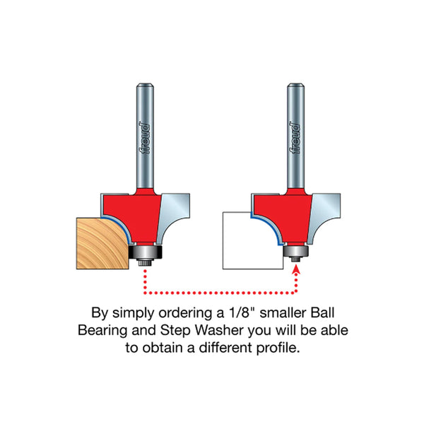 Freud Rounding Over Bit 1/4" Shank x 5/32" Radius